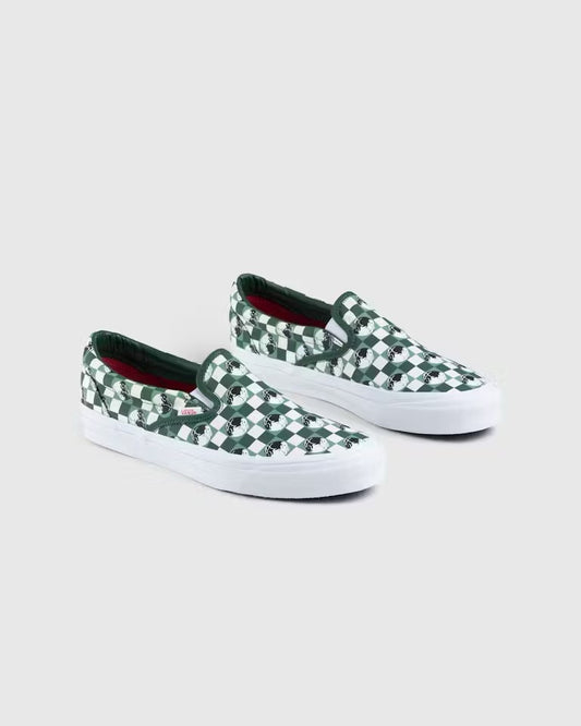 vans og classic slip on year of the rabbit green